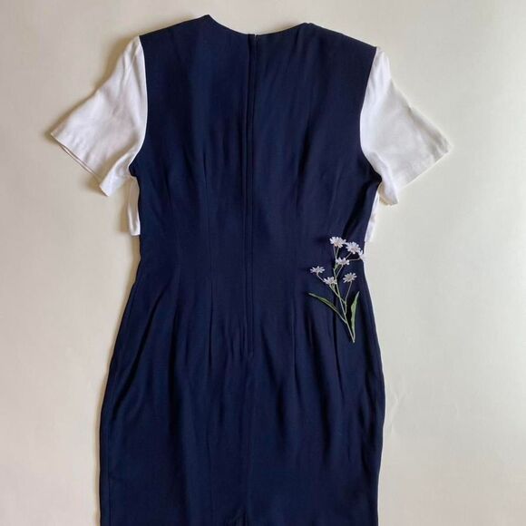 Vintage navy & white dress - Picture 3 of 7
